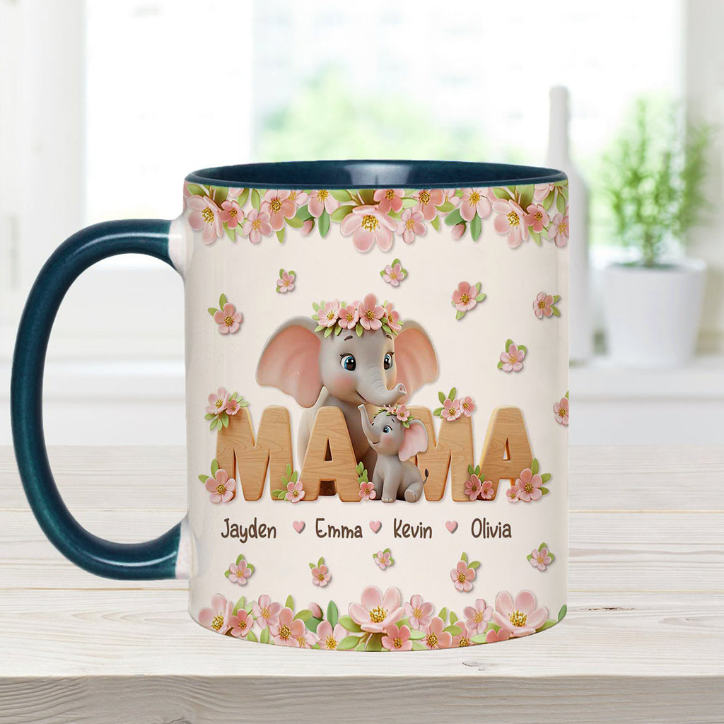 Ich liebe dich Mama - Personalisierte Tasse mit Muttermotiv