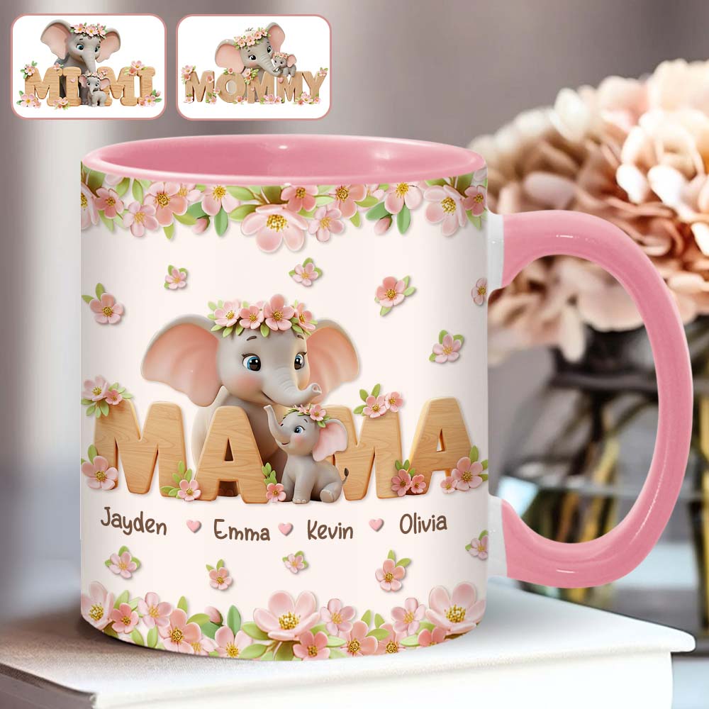 Ich liebe dich Mama - Personalisierte Tasse mit Muttermotiv
