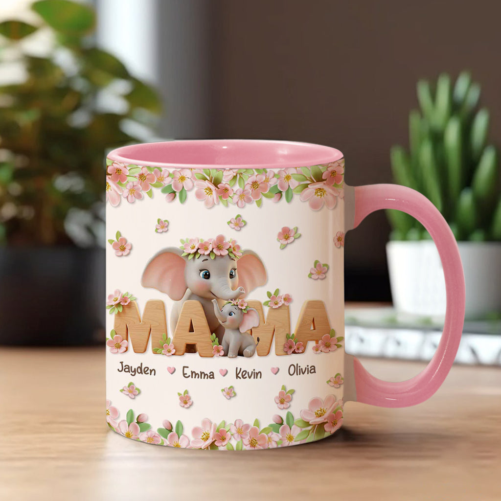 Ich liebe dich Mama - Personalisierte Tasse mit Muttermotiv