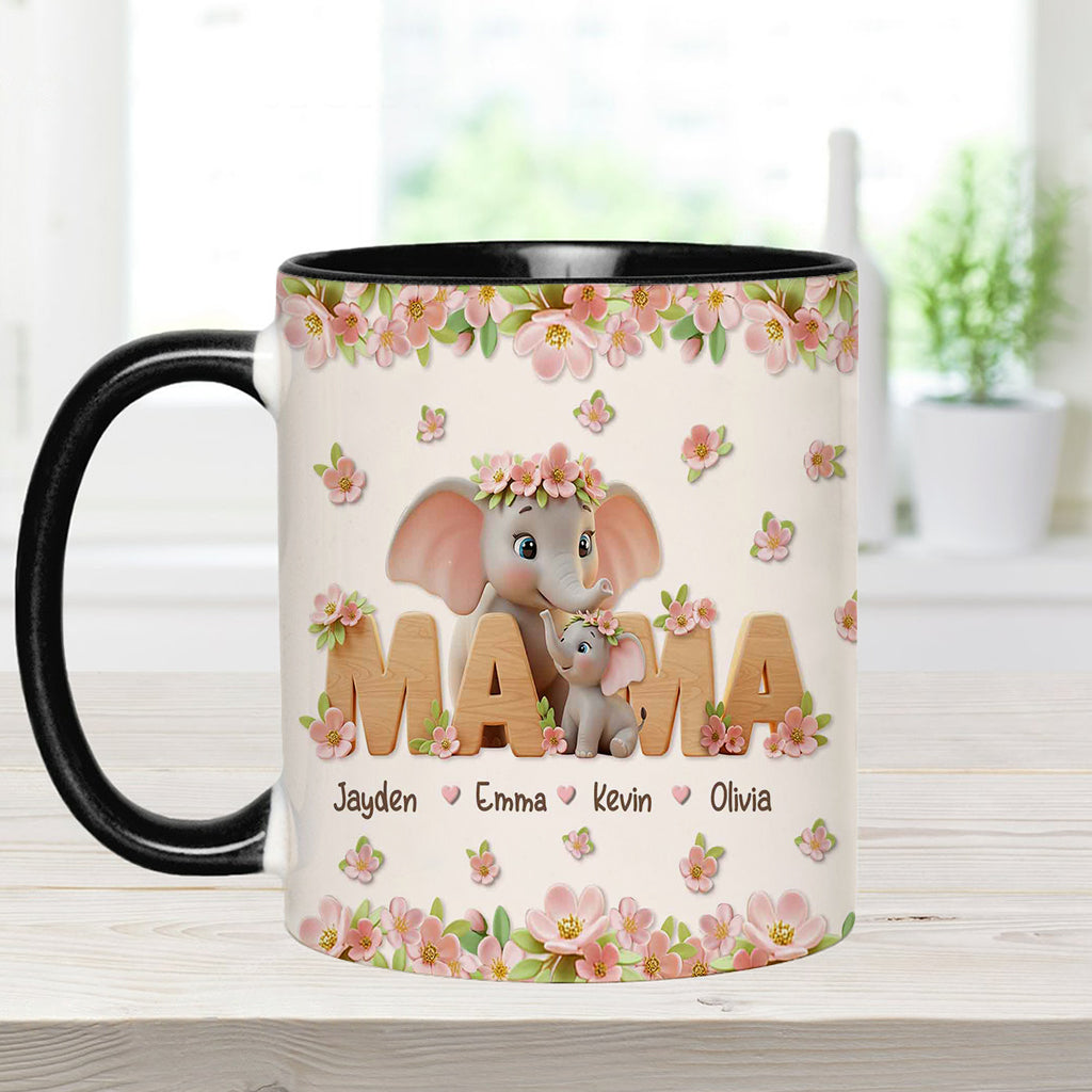 Ich liebe dich Mama - Personalisierte Tasse mit Muttermotiv