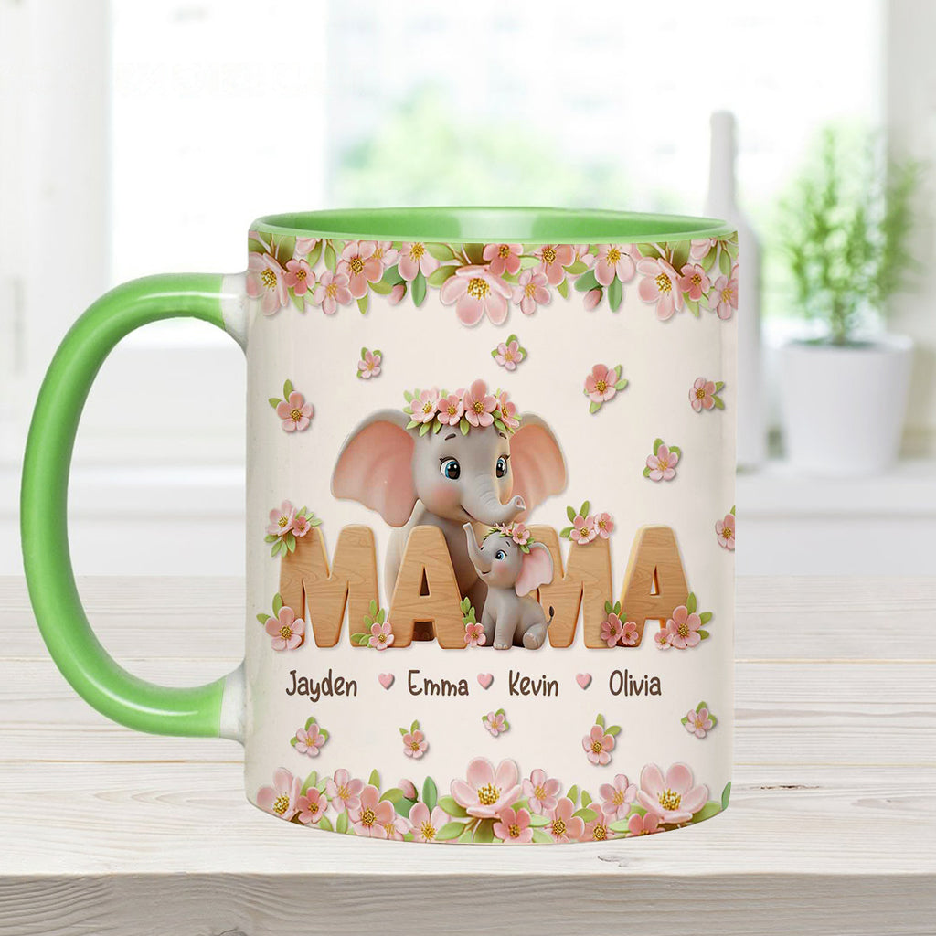 Ich liebe dich Mama - Personalisierte Tasse mit Muttermotiv