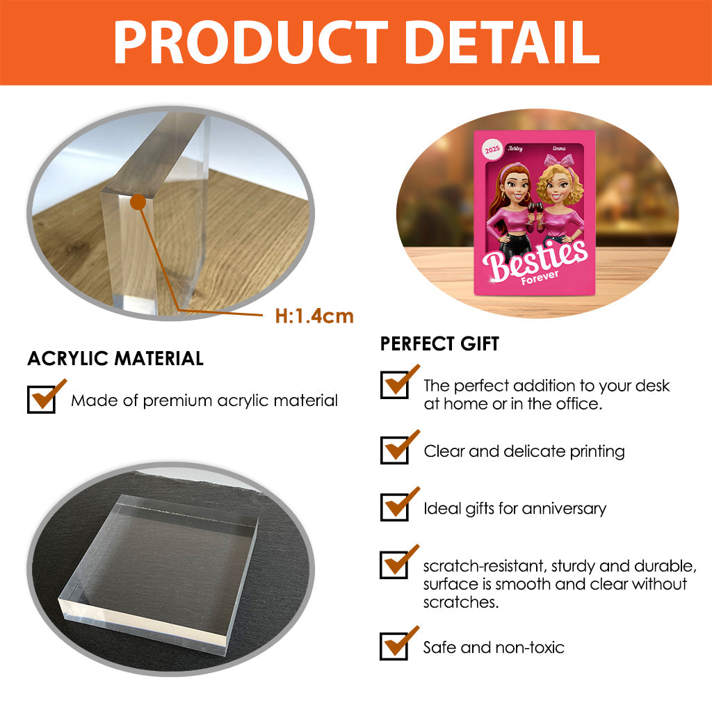 Komplizen – Personalisierte Acrylplakette in individueller Form für beste Freundinnen