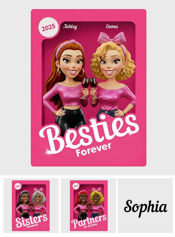 Komplizen – Personalisierte Acrylplakette in individueller Form für beste Freundinnen