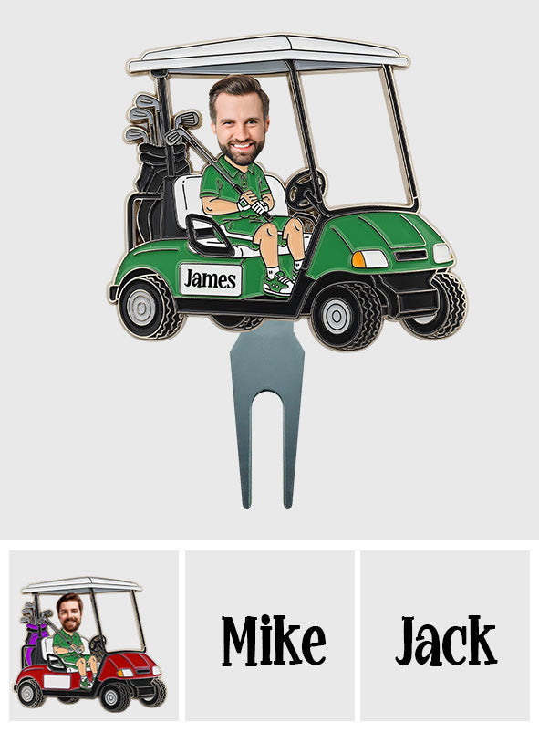 Witziges Karikatur-Geschenk für Golfliebhaber – personalisierter Golfballmarker