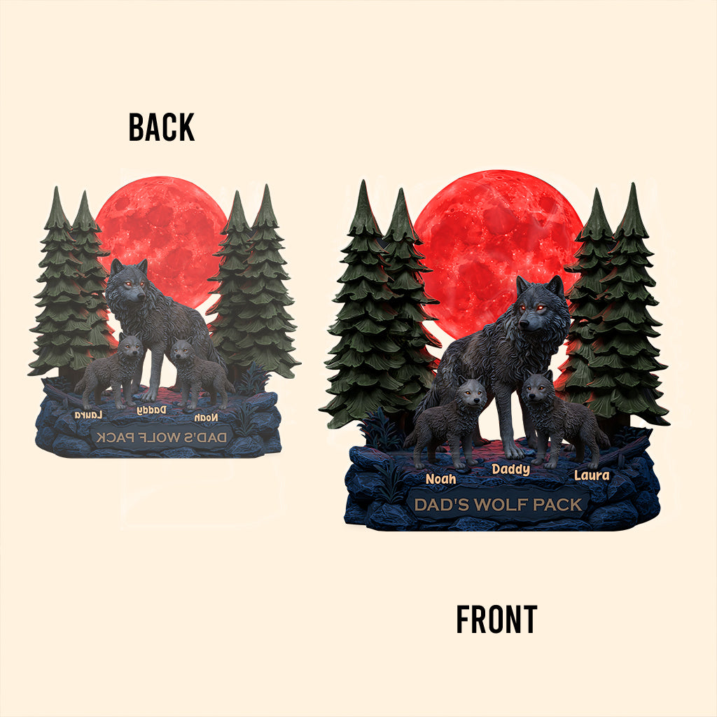 Mein Woft Pack Geschenk für Papa, Opa - Personalisierte, individuell geformte Acrylplakette für Väter