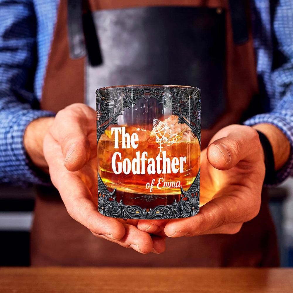 The Godfather, Special Godparent Gift - Personalized Father Whiskey Glass