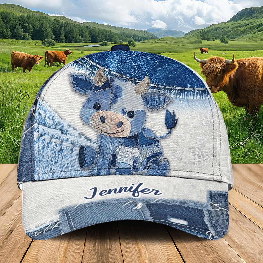 Niedliche Hochlandkuh – Personalisierte Hochlandkuh-Klassikerkappe