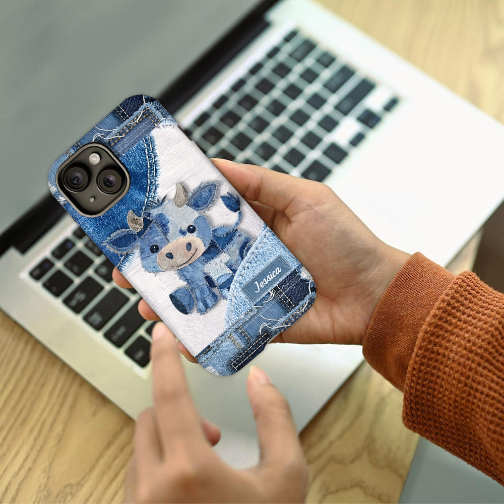 Niedliche Hochlandkuh – Personalisierte Handyhülle mit Hochlandkuh-Vollbild