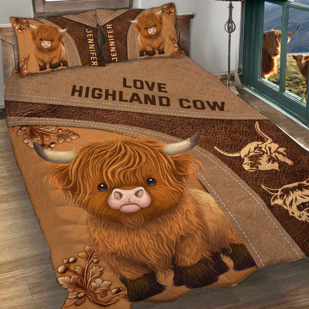 Niedliche Hochlandrinder – Personalisierte Hochlandrinder-Bettwäschegarnitur
