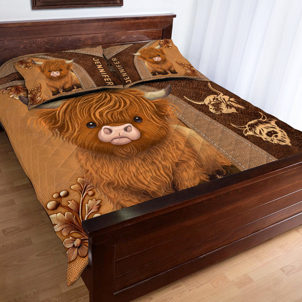 Niedliche Hochlandrinder – Personalisierte Hochlandrinder-Bettwäschegarnitur