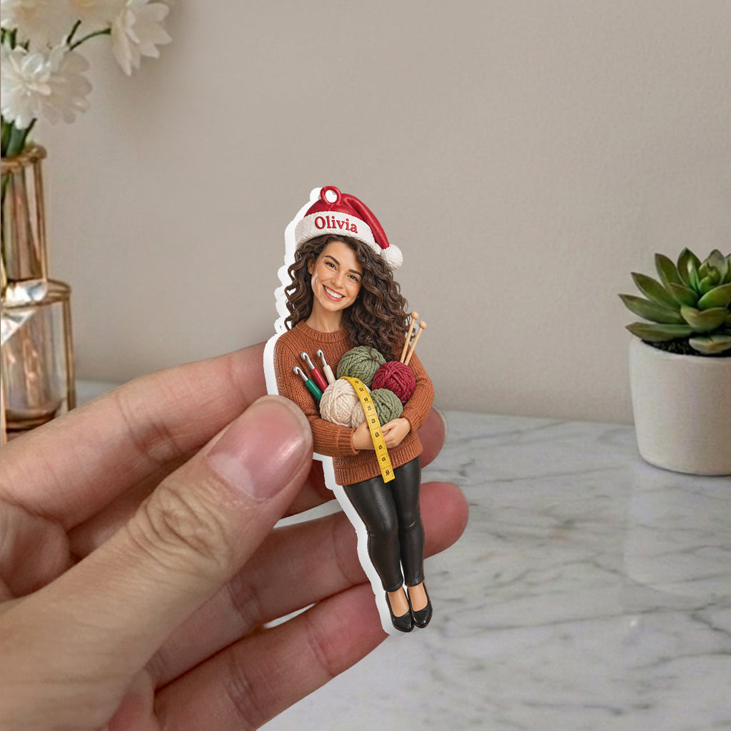 Love Crochet - Personalized Crocheting Premium 3D Ornament