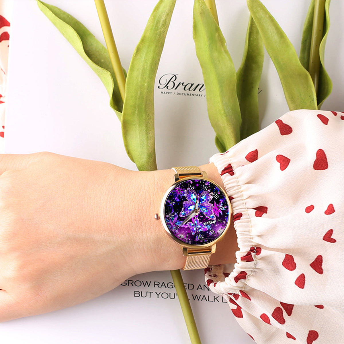 Butterfly Lovers - Personalized Butterfly Women Hand Watch