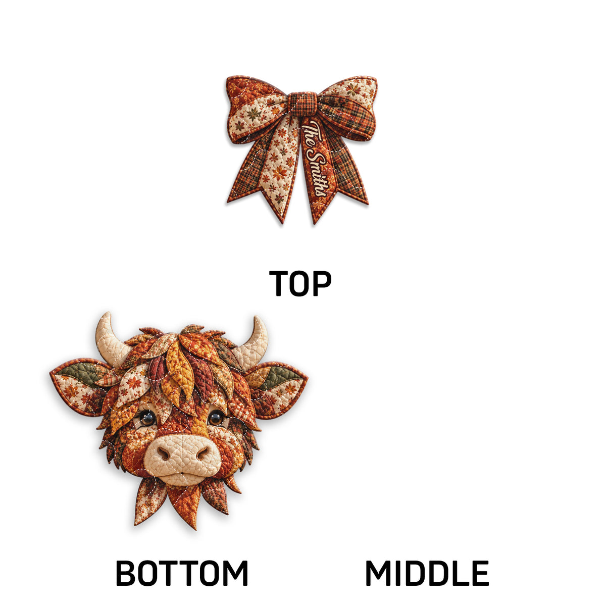 Herbst Saison Highland Cow - Personalisierter Highland Cow Türhänger