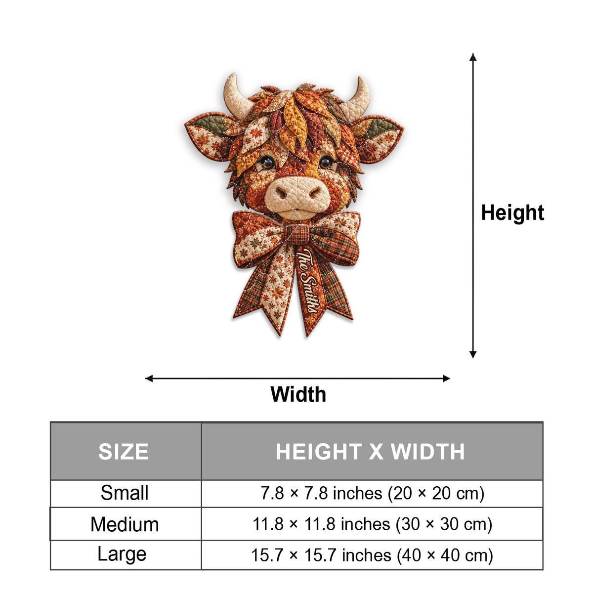 Herbst Saison Highland Cow - Personalisierter Highland Cow Türhänger