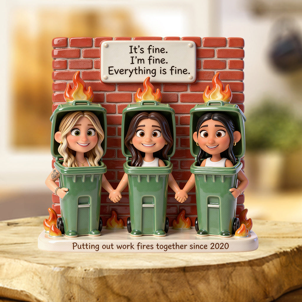 Putting Out Work Fires - Personalized Colleague Custom Shaped Acrylic Plaque