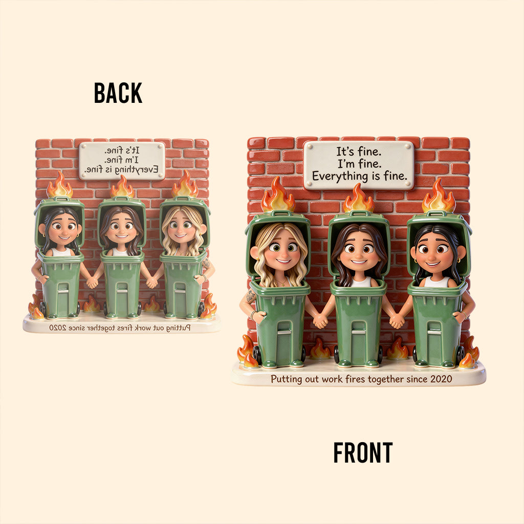 Putting Out Work Fires - Personalized Colleague Custom Shaped Acrylic Plaque