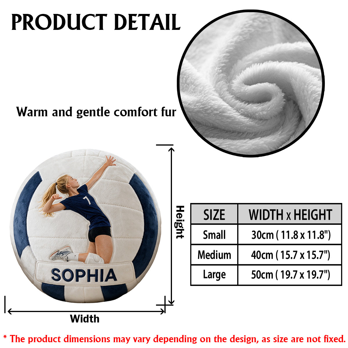 Any Sport, Any Photo - Personalized Football Premium Faux Fur Pillow