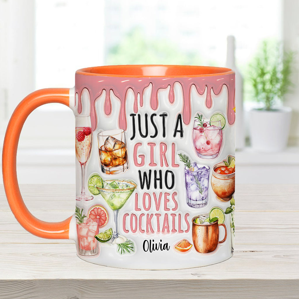 Einfach ein Mädchen, das Cocktails liebt – personalisierter Cocktailbecher