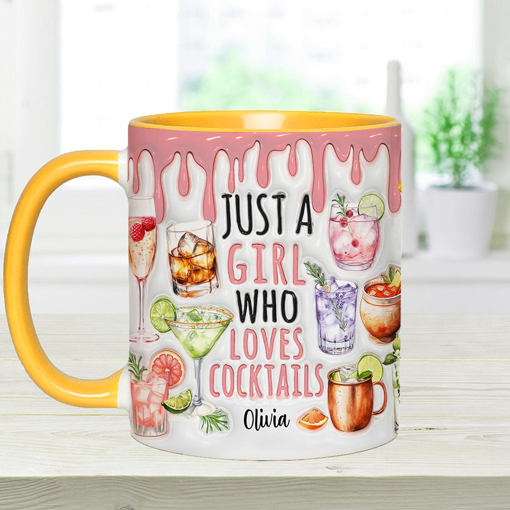 Einfach ein Mädchen, das Cocktails liebt – personalisierter Cocktailbecher