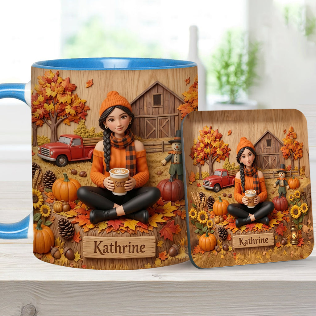 Tis The Season - Personalized Autumn Accent Mug & Coaster