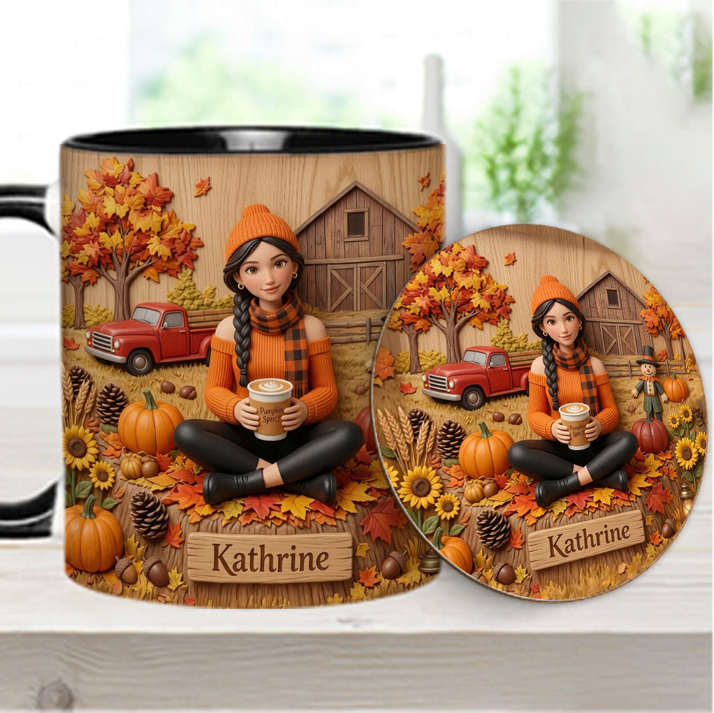 Tis The Season - Personalized Autumn Accent Mug & Coaster