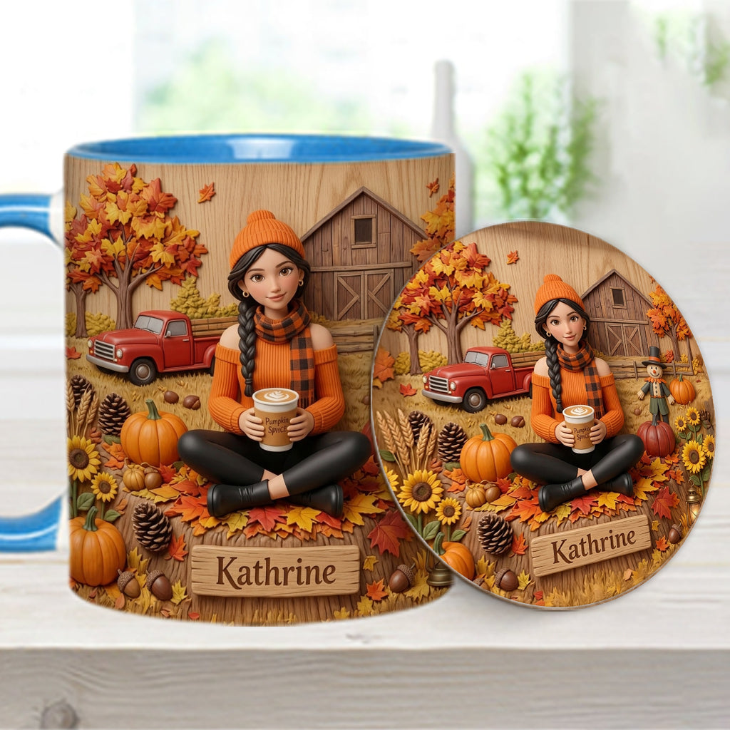 Tis The Season - Personalized Autumn Accent Mug & Coaster