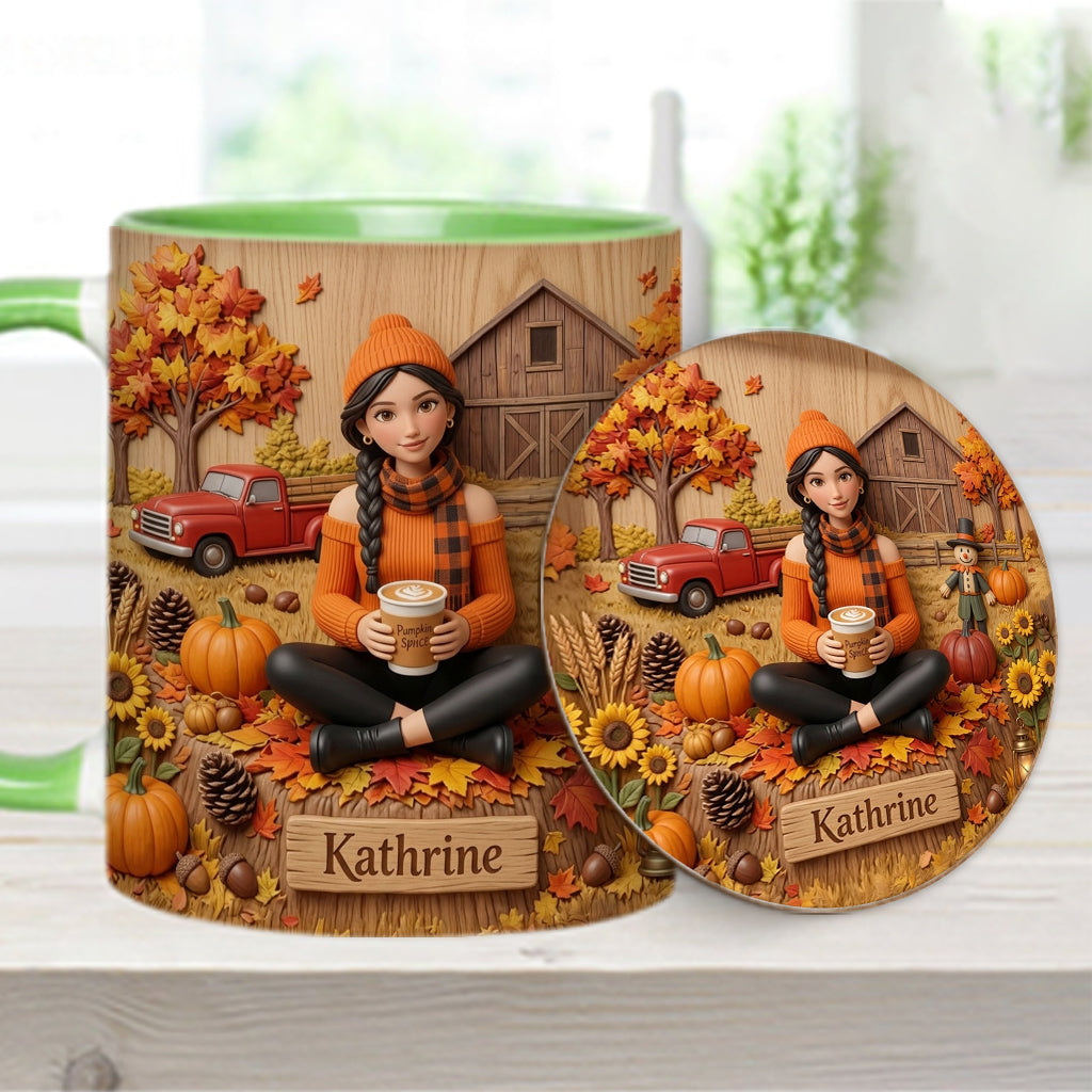 Tis The Season - Personalized Autumn Accent Mug & Coaster