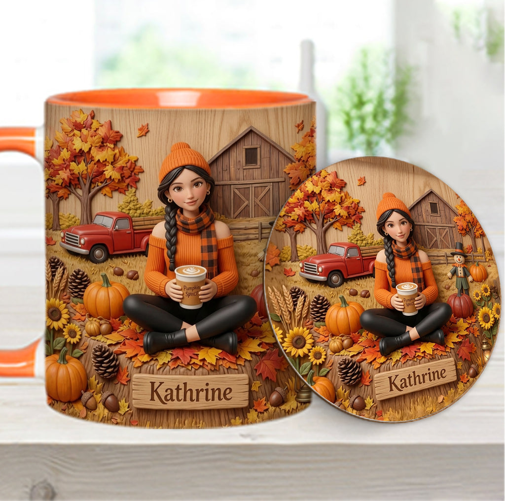 Tis The Season - Personalized Autumn Accent Mug & Coaster