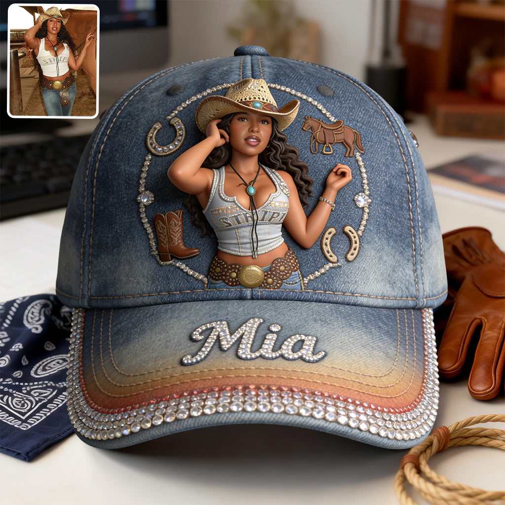 Individuelles Foto - Personalisierte Cowgirl Classic Cap