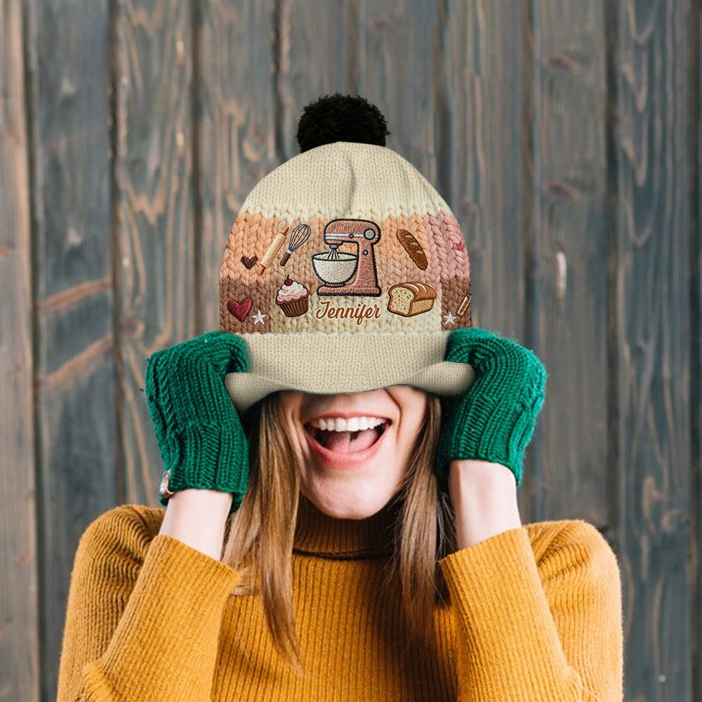 Backen macht mich glücklich – personalisierte Backmütze