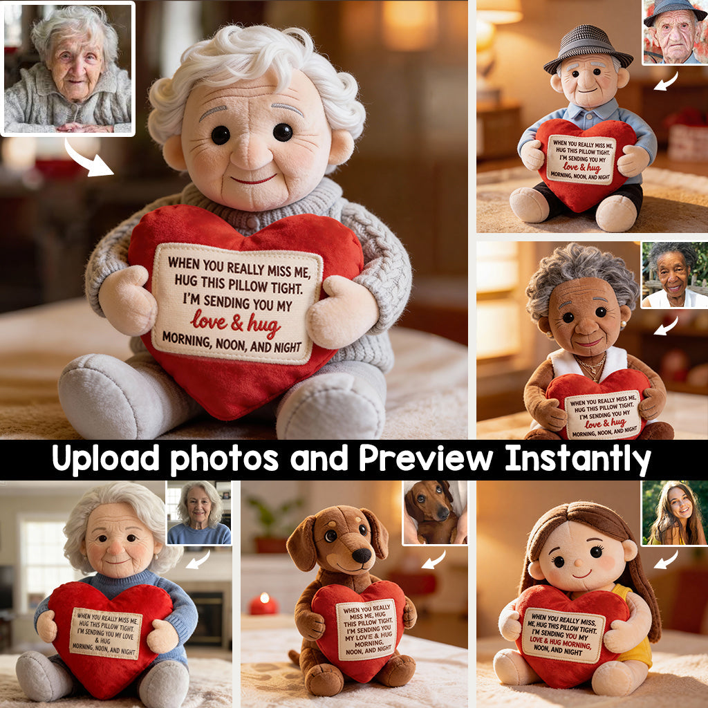 Gedenkgeschenk für Verstorbene – personalisiertes Gedenkkissen aus Kunstfell