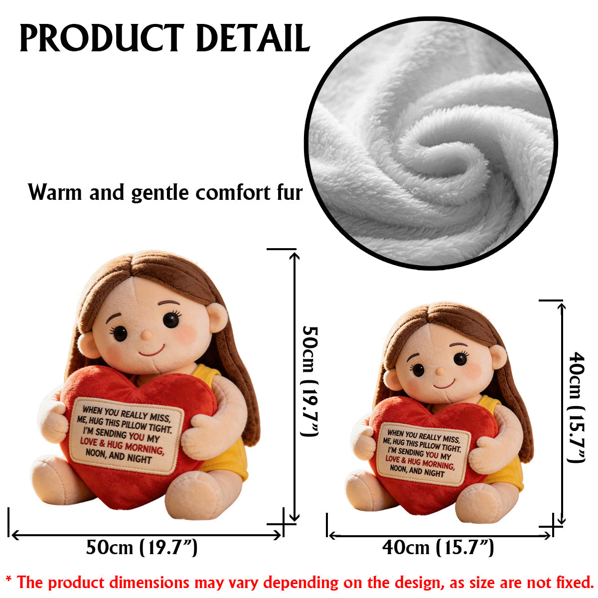 Gedenkgeschenk für Verstorbene – personalisiertes Gedenkkissen aus Kunstfell