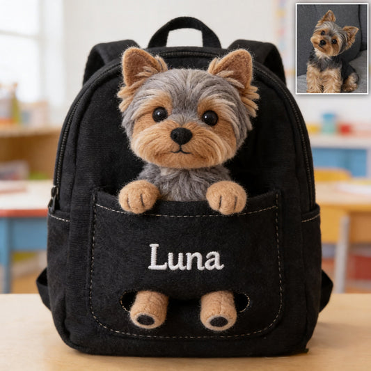 Perfekter Begleiter - Personalisierter Rucksack mit wechselbarem Lederpatch