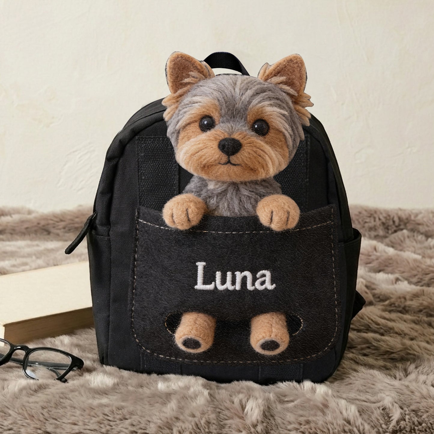 Perfect Companion - Personalized Dog Changeable Leather Patch Backpack
