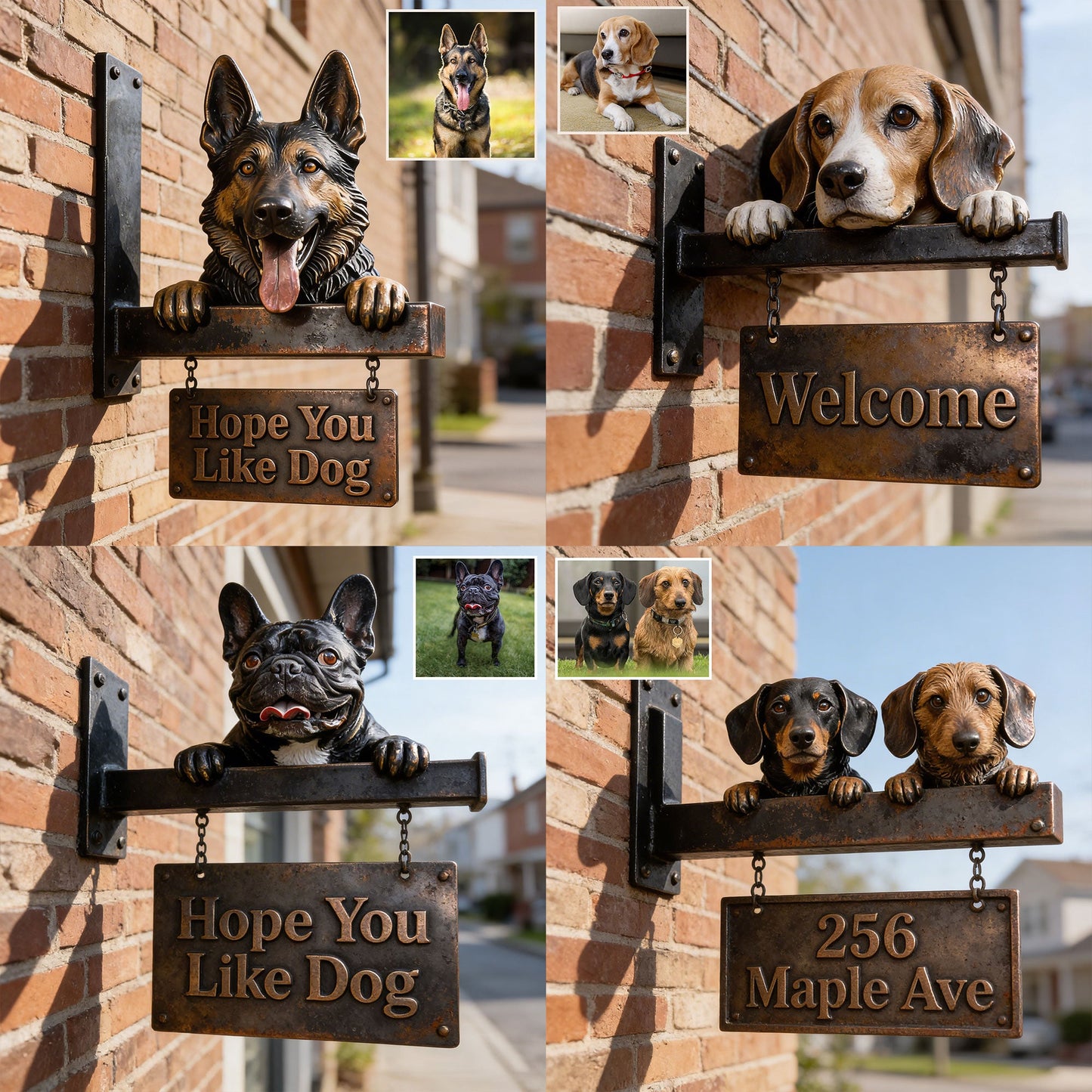 Custom Pet Sign From Any Photo - Personalized Dog Wooden Wall Mount Sign