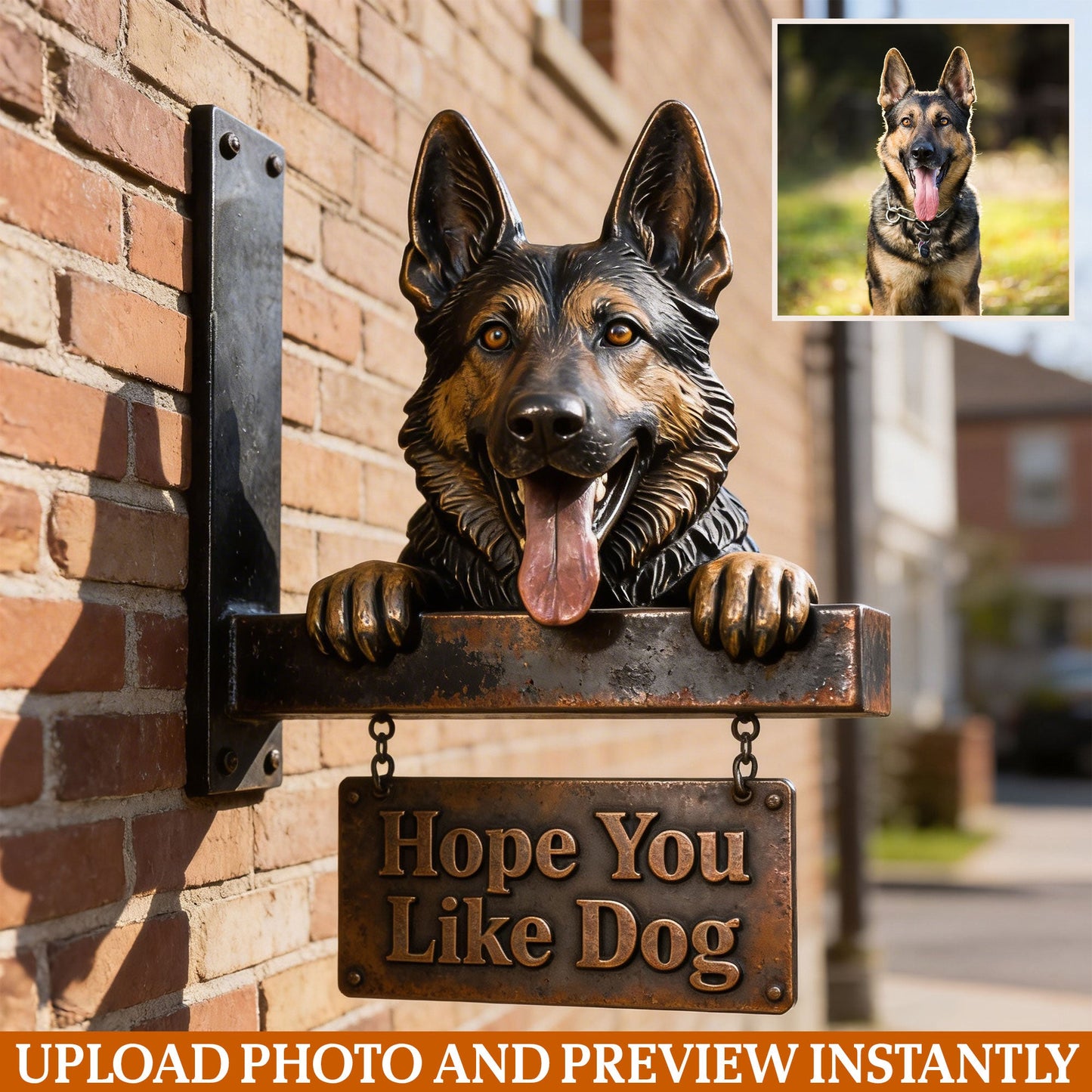 Custom Pet Sign From Any Photo - Personalized Dog Wooden Wall Mount Sign