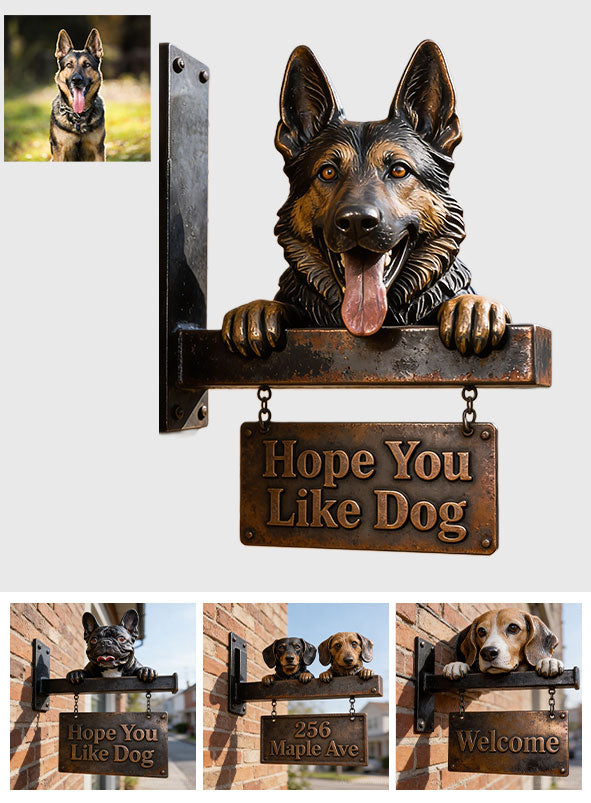 Custom Pet Sign From Any Photo - Personalized Dog Wooden Wall Mount Sign