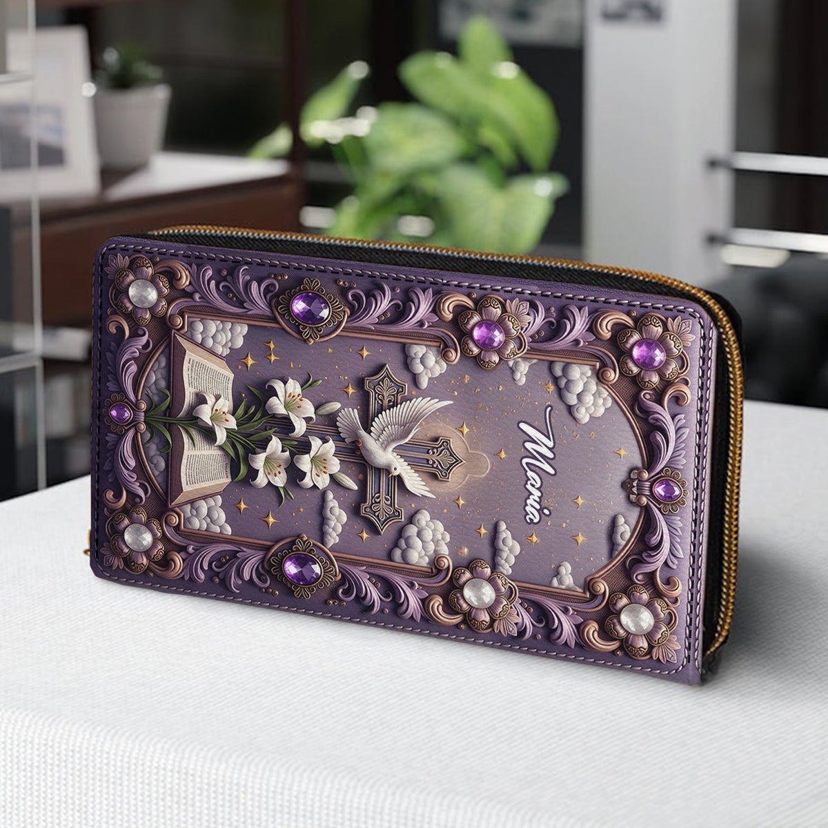 Ewiger Glaube – Personalisierte christliche Ledergeldbörse