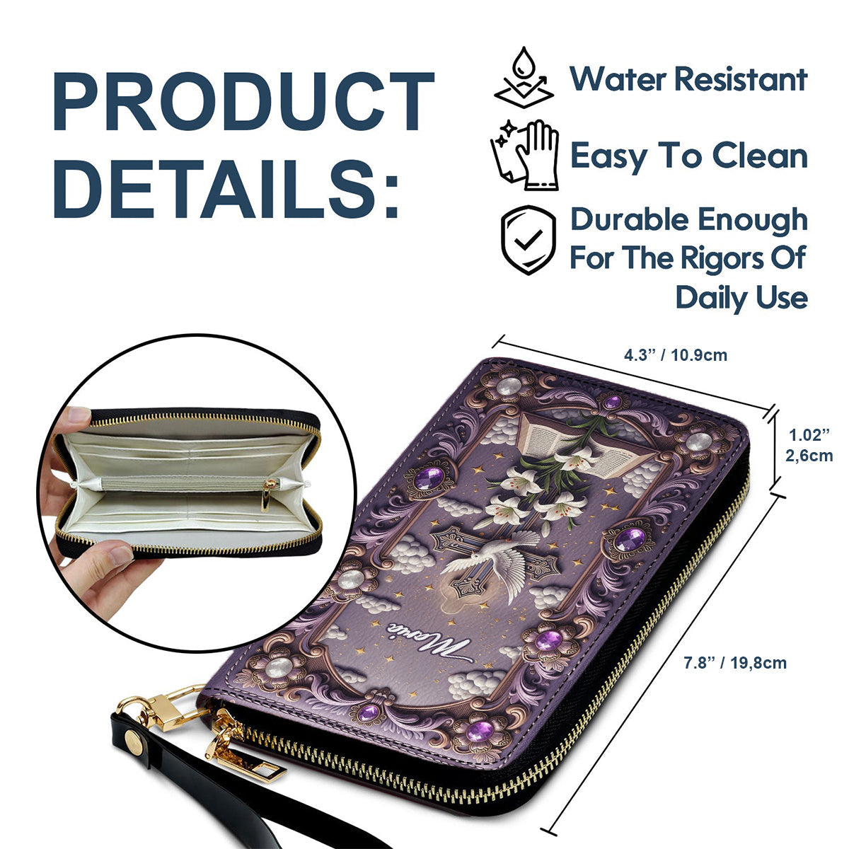 Ewiger Glaube – Personalisierte christliche Ledergeldbörse