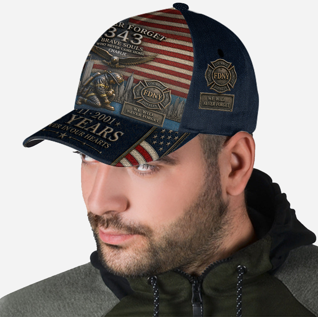 Firefighter 9/11 25th Anniversary Memorial - Personalized Firefighter Classic Cap