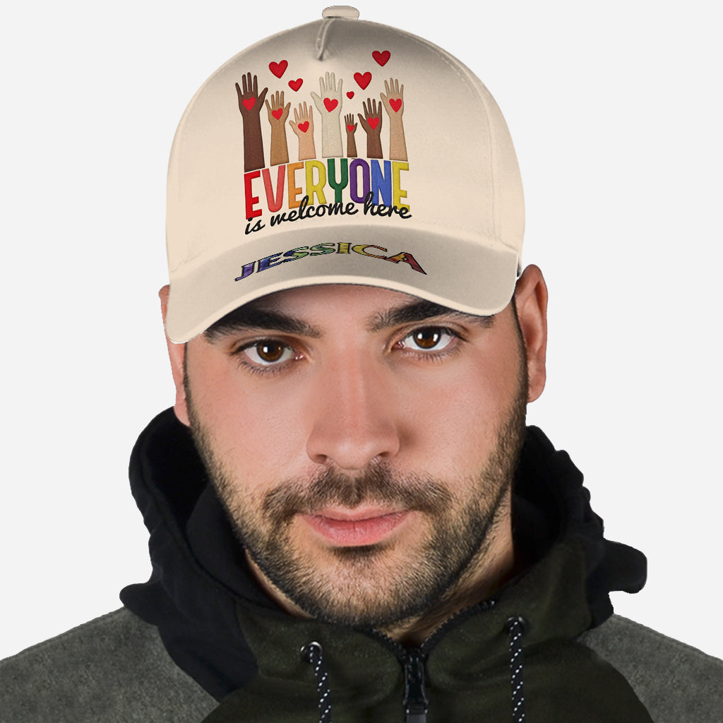 Everyone is Welcome Here - Personalized Teacher Classic Cap