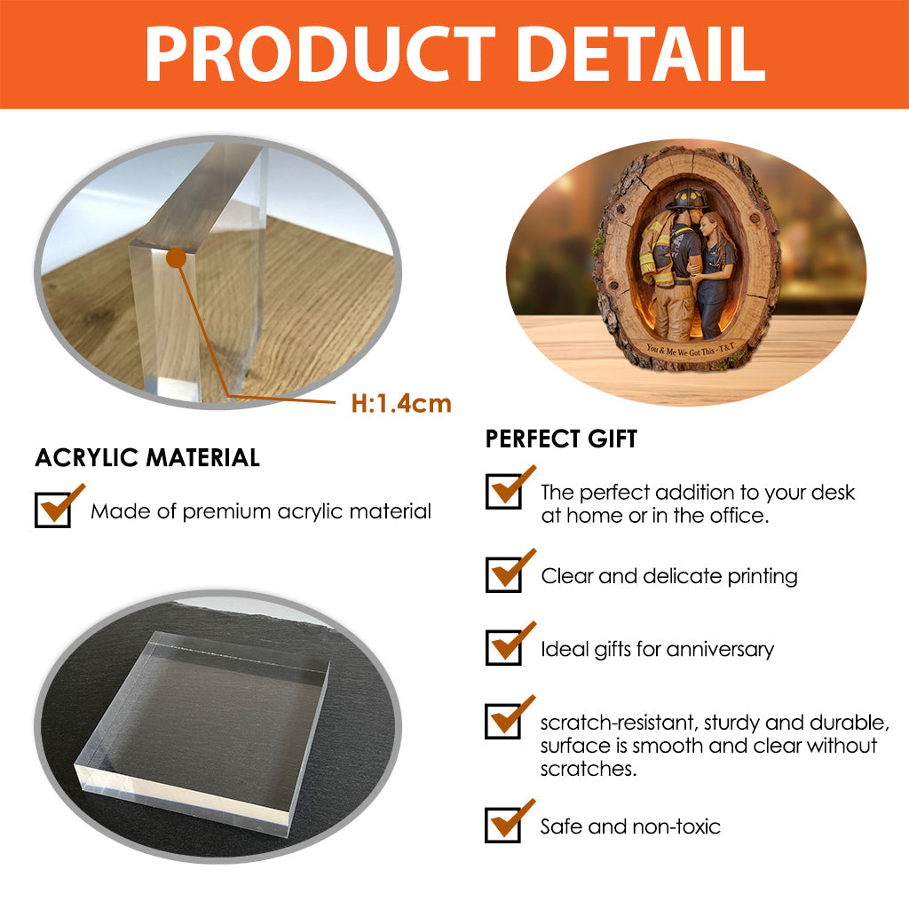 You & Me We Got This - Personalized Nurse Custom Shaped Acrylic Plaque