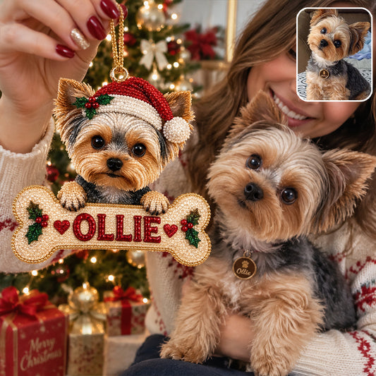 Merry Woofmas - Personalized Dog Diamond Painting Ornament Kit