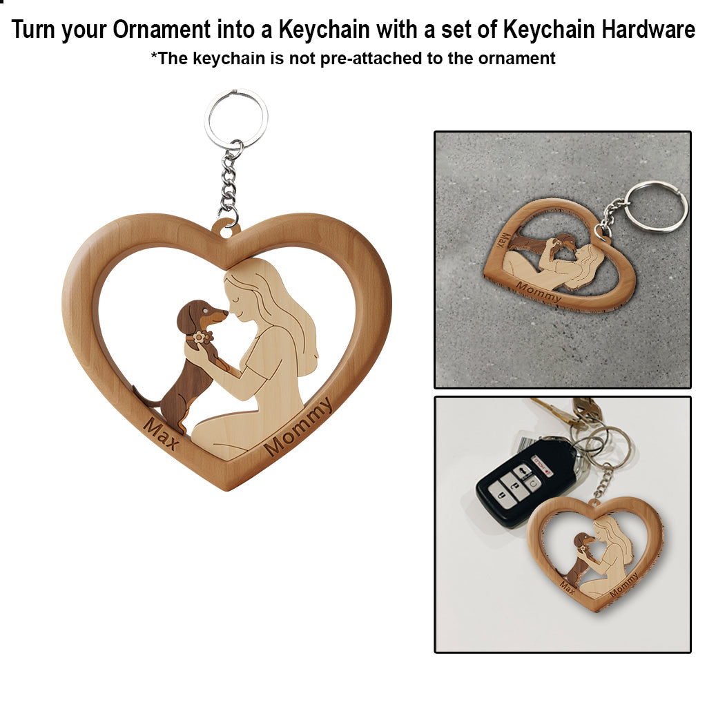 Mein Herz gehört meinem Hund – personalisierter Hundeanhänger