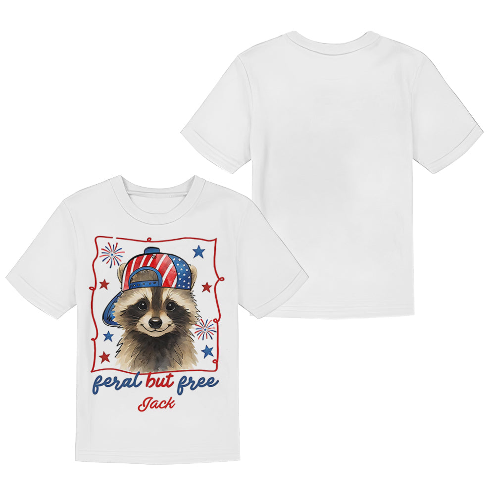 Wild, aber frei – personalisiertes Kinder-T-Shirt & Shorts