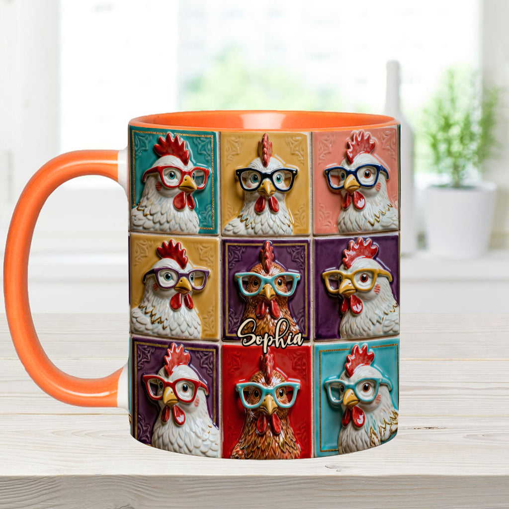 Liebe Hühnchen - Personalisierte Tasse mit Hühnermotiv