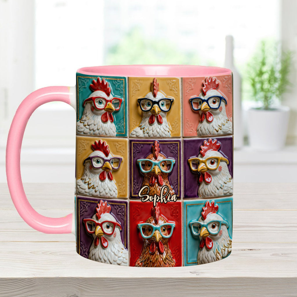 Liebe Hühnchen - Personalisierte Tasse mit Hühnermotiv