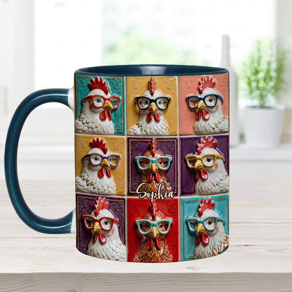 Liebe Hühnchen - Personalisierte Tasse mit Hühnermotiv
