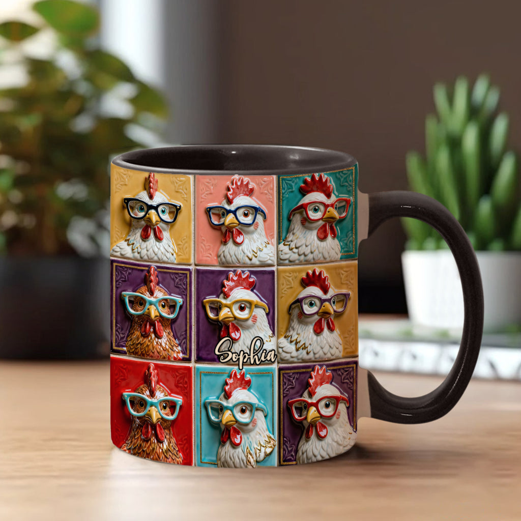 Liebe Hühnchen - Personalisierte Tasse mit Hühnermotiv