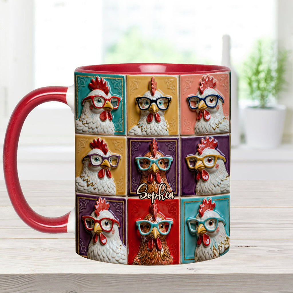 Liebe Hühnchen - Personalisierte Tasse mit Hühnermotiv